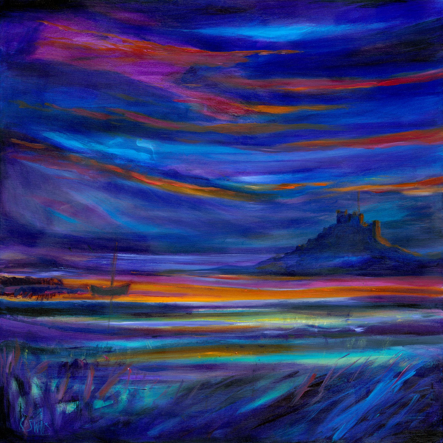 Vibrant night Bamburgh limited edition print